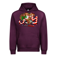 Mauve Wine joy with baseball and christmas gift and candies Urban Hoodie - AdoDesignShop