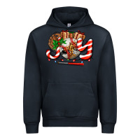 Navy joy with baseball and christmas gift and candies Urban Hoodie - AdoDesignShop