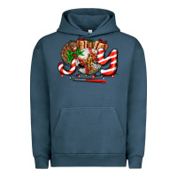 Pigment Midnight Navy joy with baseball and christmas gift and candies Urban Hoodie - AdoDesignShop
