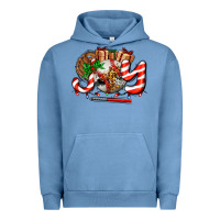 Pigment Pebble Blue joy with baseball and christmas gift and candies Urban Hoodie - AdoDesignShop