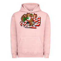 Pigment Salmon joy with baseball and christmas gift and candies Urban Hoodie - AdoDesignShop