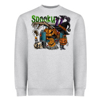 Heather Grey spooky Heavyweight Sweatshirt - SublimationCraftShop