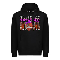 Black Football Mom Premium Hoodie - CowhideDigitalArt