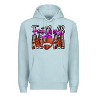 Blue Mist Football Mom Premium Hoodie - CowhideDigitalArt