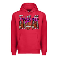 Cardinal Football Mom Premium Hoodie - CowhideDigitalArt