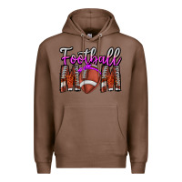 Chestnut Football Mom Premium Hoodie - CowhideDigitalArt