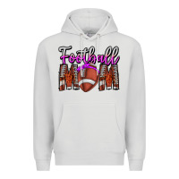 Dove Grey Football Mom Premium Hoodie - CowhideDigitalArt