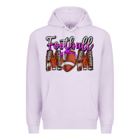 Lilac Football Mom Premium Hoodie - CowhideDigitalArt