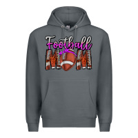 Rock Football Mom Premium Hoodie - CowhideDigitalArt