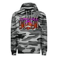 Slate Camo Football Mom Premium Hoodie - CowhideDigitalArt