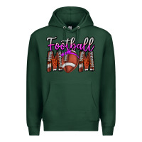 Sports Green Football Mom Premium Hoodie - CowhideDigitalArt
