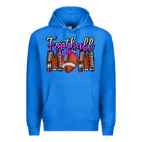 True Royal Football Mom Premium Hoodie - CowhideDigitalArt