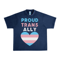 Navy proud trans ally transgender Urban Heavy Tee - trangStudio