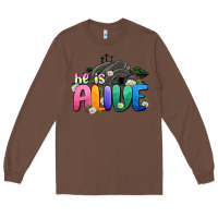 Chestnut Easter Day He is alive Long Sleeve Tee - OliviaCreatesArt