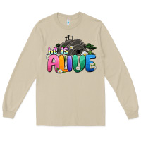 Mushroom Easter Day He is alive Long Sleeve Tee - OliviaCreatesArt