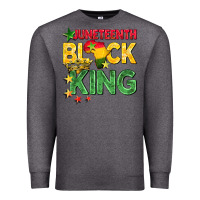 Charcoal Heather juneteenth black king Premium Sweatshirt - BarkalooDesign