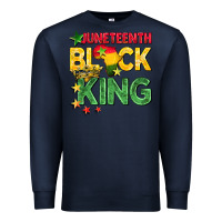 Navy juneteenth black king Premium Sweatshirt - BarkalooDesign