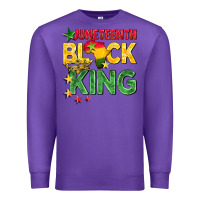 Purple juneteenth black king Premium Sweatshirt - BarkalooDesign
