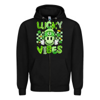 Black lucky vibes Zipper Hoodie - Artiststas