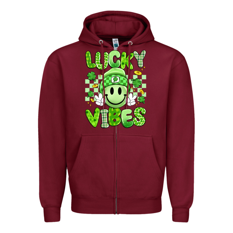 Lucky Vibes Zipper Hoodie by Artiststas | Teevron