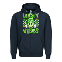 Navy lucky vibes Zipper Hoodie - Artiststas