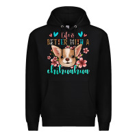 Black life is better with a chihuahua Premium Hoodie - Jasminsmagicworld
