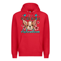 Red life is better with a chihuahua Premium Hoodie - Jasminsmagicworld