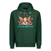 Sports Green life is better with a chihuahua Premium Hoodie - Jasminsmagicworld