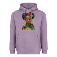 Lavender juneteenth african girl Heavyweight Hoodie - BarkalooDesign