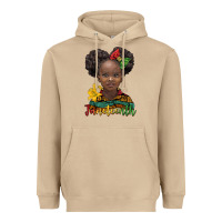 Juneteenth African Girl Heavyweight Hoodie | Teevron