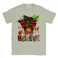 Matcha christmas believe afro messy bun Classic Tee - texasbilliewilder