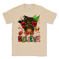 Mushroom christmas believe afro messy bun Classic Tee - texasbilliewilder