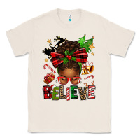 Natural christmas believe afro messy bun Classic Tee - texasbilliewilder