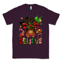 Plum christmas believe afro messy bun Classic Tee - texasbilliewilder