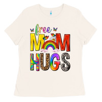 Bone Free Mom Hugs with Butterflies Ladies Tee - texasbilliewilder