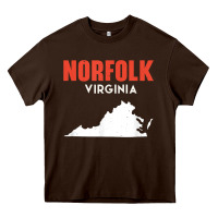 Chocolate Brown norfolk virginia usa state america travel virginian Heavy Core Tee - trangStudio