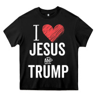 Black I Love Jesus And Trump Republican Conservative Gift Heavy Core Tee - trangStudio