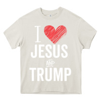 Cream I Love Jesus And Trump Republican Conservative Gift Heavy Core Tee - trangStudio