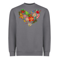 Storm merry Christmas heart Heavyweight Sweatshirt - CowhideDigitalArt