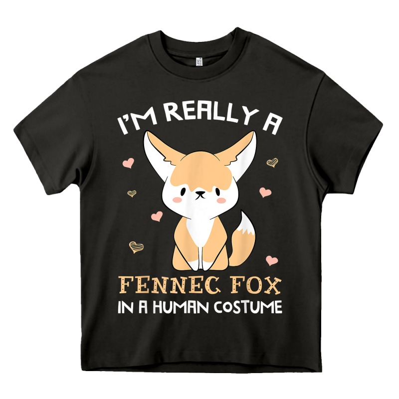 I'm Really A Fennec Fox In A Human Costume Funny Gift T Shirt Heavy Core Tee by trangStudio | Teevron