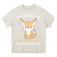 Cream i'm really a fennec fox in a human costume funny gift t shirt Heavy Core Tee - trangStudio