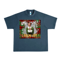 Midnight Navy omg santa i know him elf Urban Heavy Tee - CowGirlArtShop