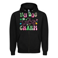 Black my dog is my lucky charm Zipper Hoodie - Artiststas