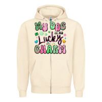 Sandshell my dog is my lucky charm Zipper Hoodie - Artiststas