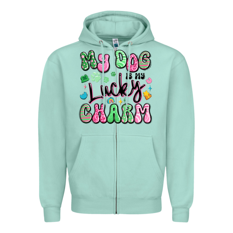 My Dog Is My Lucky Charm Zipper Hoodie by Artiststas | Teevron