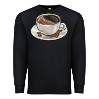 Black coffee  americano Premium Sweatshirt - BarkalooDesign