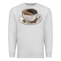 Dove Grey coffee  americano Premium Sweatshirt - BarkalooDesign