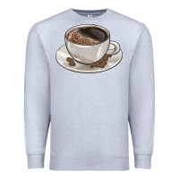 Heather Grey coffee  americano Premium Sweatshirt - BarkalooDesign