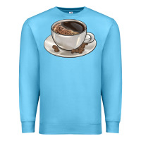 Ocean Blue coffee  americano Premium Sweatshirt - BarkalooDesign
