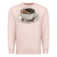 Pale Pink coffee  americano Premium Sweatshirt - BarkalooDesign